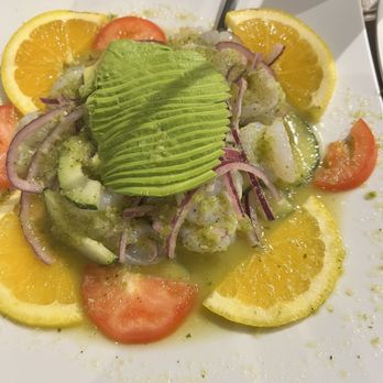 Mariscos El General - Aguachile verde with shrimp - Seafood Near Me - Pasadena, Texas