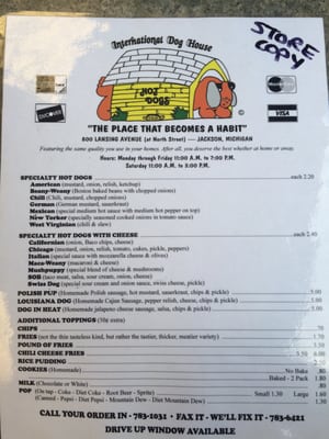 Menu photo 3 International Dog House Jackson, MI