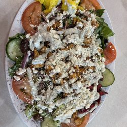 The Purple Onion - Chicken Greek salad. A plate of heaven