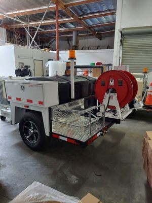 Hydro Jetter Clearing Out Sewer Lines - 4000 PSI Hydro Jetter for clearing out Sewer lines with roots Hydro Jetter Clearing Out Sewer Lines - 4000 PSI Hydro Jetter for clearing out Sewer lines with roots