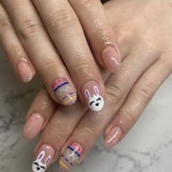 Kanwa Nails & Spa - Cute bunny for Easter's nails art