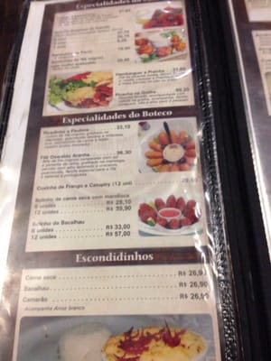Menu photo 4 Prainha Paulista São Paulo, SP