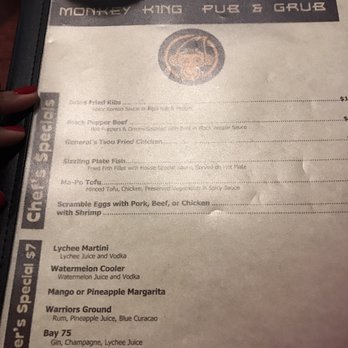 Monkey King Pub & Grub - Menu - Asian Fusion Near Me - Alameda, California Monkey King Pub & Grub - Menu - Asian Fusion Near Me - Alameda, California