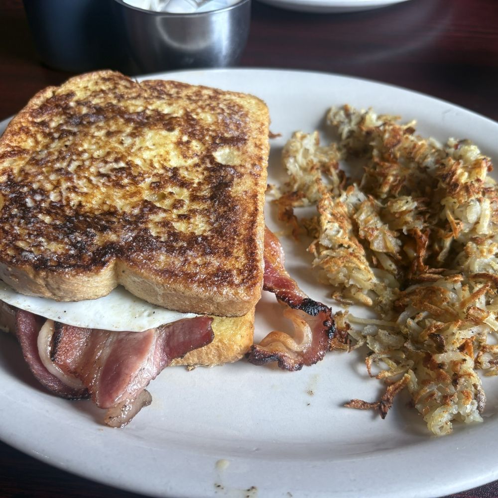 Our House 2 - French toast sandwich and hash browns - American Near Me - Beaver Dam, Wisconsin Our House 2 - French toast sandwich and hash browns - American Near Me - Beaver Dam, Wisconsin