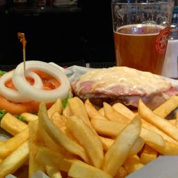 Coaches burger. 1/2 pounder with ham. It's aorta blocking good. Coaches burger. 1/2 pounder with ham. It's aorta blocking good.