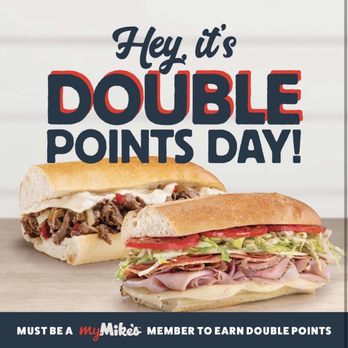 Jersey Mike's Subs - Earn points in the app...some days double points! - Sandwiches Near Me - Tustin, California Jersey Mike's Subs - Earn points in the app...some days double points! - Sandwiches Near Me - Tustin, California