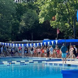Hollin Meadows Swim and Tennis Club - All lined up for opening day swim test.