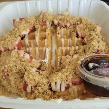 Buddy's Chicken & Waffles - Strawberry Waffle from Buddy's Chicken and Waffles. - Waffles Near Me - Tacoma, Washington