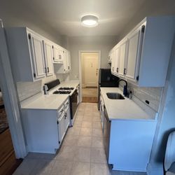 Cabinet Refinishing And Spray Painting - AFTER - white paint job