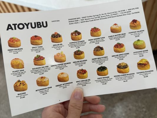 Menu photo 1 Atoyubu Walnut, CA
