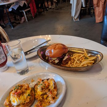 Bootleg Special - Bootleg Benedict & chicken sandwich - Seafood Near Me - Boston, Massachusetts