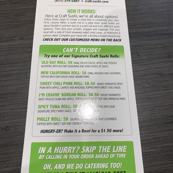 Craft Sushi - Sushi Bars Near Me - Springfield, Missouri