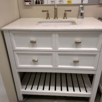 Lowe's Home Improvement - I like a vanity with a bottom shelf to maintain a sense of openness, but this one is not my aesthetic. - Hardware Stores Near Me - Woodstock, Georgia Lowe's Home Improvement - I like a vanity with a bottom shelf to maintain a sense of openness, but this one is not my aesthetic. - Hardware Stores Near Me - Woodstock, Georgia