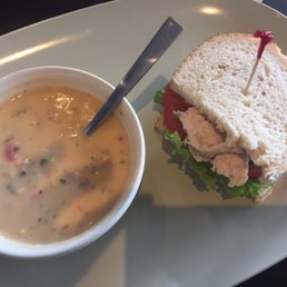 Turkey BLT with corn chowder. Delicious. Turkey BLT with corn chowder. Delicious.
