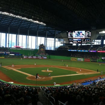 Miami Marlins - Marlins Park - Section 10 Row 24... home plate - Professional Sports Teams Near Me - Miami, Florida Miami Marlins - Marlins Park - Section 10 Row 24... home plate - Professional Sports Teams Near Me - Miami, Florida