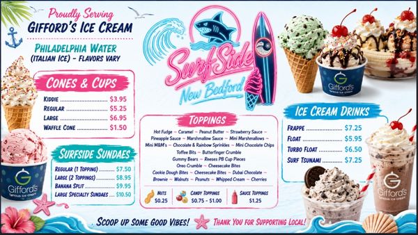 Menu photo 1 Surfside Creamery New Bedford, MA Menu photo 1 Surfside Creamery New Bedford, MA