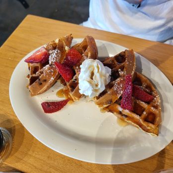 Maple Street Biscuit Company Katy - Sweet Grace - Waffles with strawberries - Breakfast & Brunch Near Me - Katy, Texas