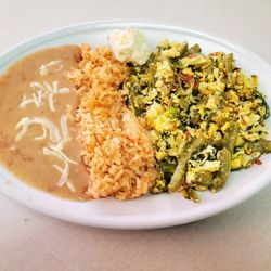 Fernando Mexican Food - Cactus with Scrabble Eggs.