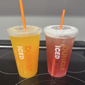 Dunkin' - Refreshers-- Mango Lemonade and Dragonfruit Tea - Coffee & Tea Near Me - Orlando, Florida