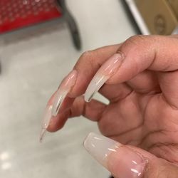 Pro Nails - My cuticles were untouched as you can see the gray from the last set