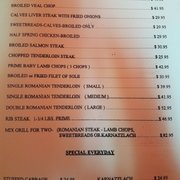 Photo of Sammy's Roumanian Steakhouse - New York, NY, United States. Menu