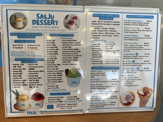 Menu photo 3 Salju Dessert Alhambra, CA