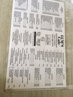 Menu photo 4 Lum's Chop Suey Fresno, CA