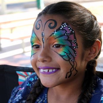 Kelsey's Colors - Rainbow butterfly - Face Painting Near Me