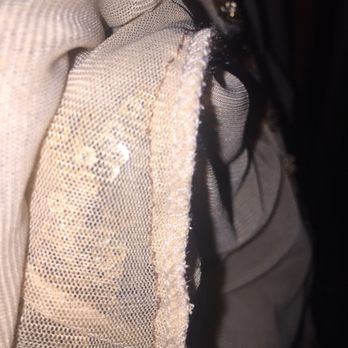 Elisa's Alterations - The original seam(white) next to the new brown seam. How is that supposed to make a difference in the way the dress looks while its on?? - Sewing & Alterations Near Me - Las Vegas, Nevada