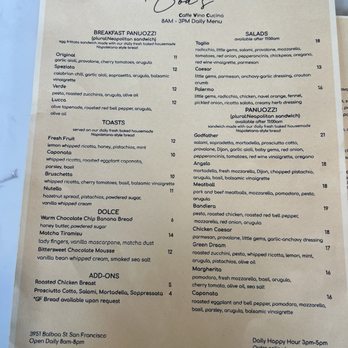 Boa's CVC - Menu - Coffee & Tea Near Me - San Francisco, California Boa's CVC - Menu - Coffee & Tea Near Me - San Francisco, California