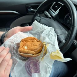 McDonald's - The burger looks like it's been ran over by an 18-wheeler