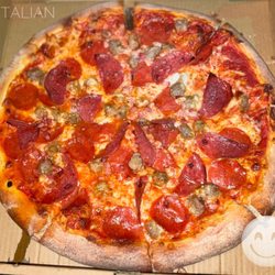 Sky Mountain Pizza - A tad salty, but overall a very good pizza!