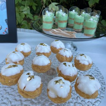 Y So Sweet - Cream puffs in front, cheesecake shooters in back - Desserts Near Me