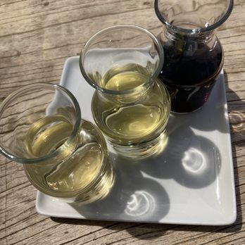 Folktale Winery - (Left to right): White Witch, Estate SH Chardonnay, Joseph's Blend - Wineries Near Me - Carmel, California