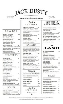 Menu photo 6 Jack Dusty Sarasota, FL