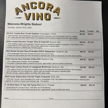Ancora Vino - Curated flight - Wine Bars Near Me - Los Gatos, California
