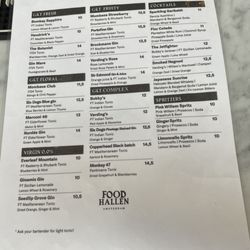gin and tonic bar - Menu