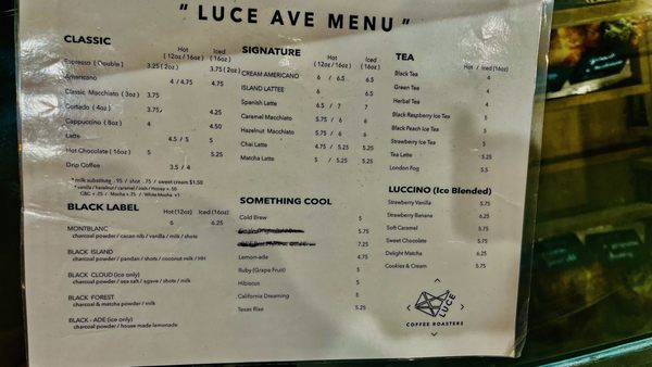 Menu photo 6 Luce Avenue Coffee Cypress, TX