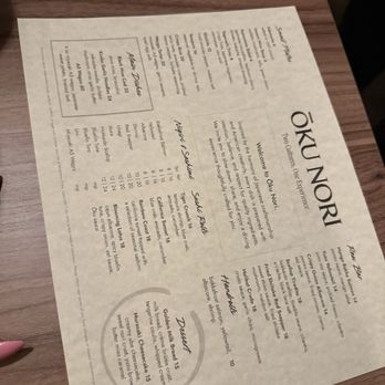 OkuNori - Menu - Asian Fusion Near Me - Redlands, California