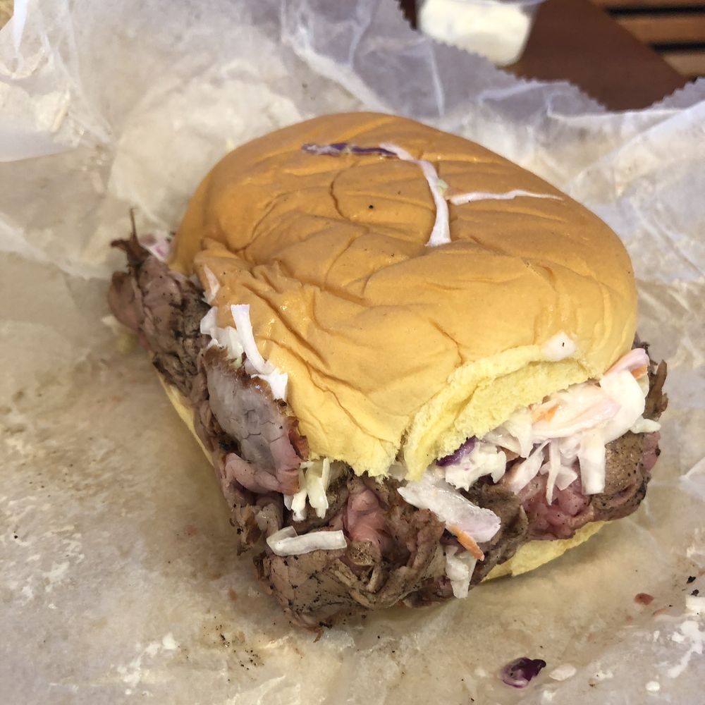 Chaps Pit Beef - Pit beef with coleslaw - Barbeque Near Me - Baltimore, Maryland