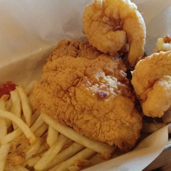 Frieddaze - Fried Shrimp and Catfish Basket. They fry it in non-him repellant pressed canola oil. Not greasy at all and so delicious! - Seafood Near Me - Arlington, Texas Frieddaze - Fried Shrimp and Catfish Basket. They fry it in non-him repellant pressed canola oil. Not greasy at all and so delicious! - Seafood Near Me - Arlington, Texas