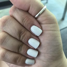 Messy Nail Polish Application with an even messier top coat.
