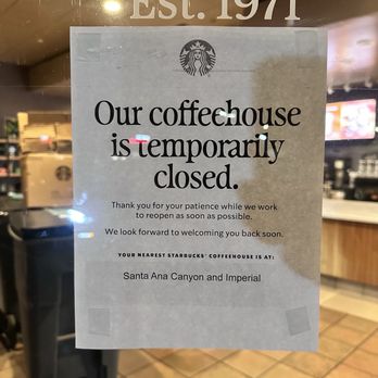 Starbucks - Temporarily closed - Coffee & Tea Near Me - Anaheim, California Starbucks - Temporarily closed - Coffee & Tea Near Me - Anaheim, California