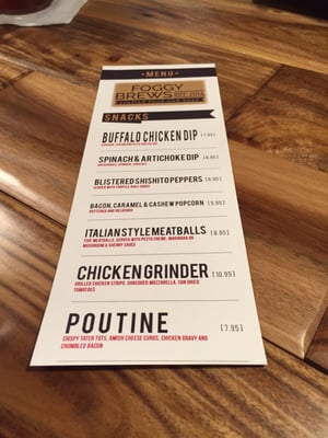 Menu photo 6 Foggy Goggle Champion, PA