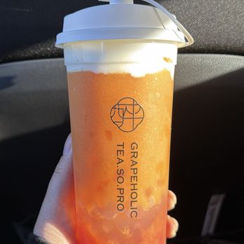 Grapeholic - Persimmon Crystal Boba - Coffee & Tea Near Me - Millbrae, California