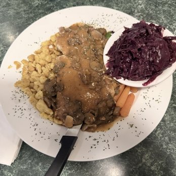 Checkers II - Our first choice, The Hunters plate. Ordered the red cabbage side. Enough to take home. - German Near Me - Union, Illinois Checkers II - Our first choice, The Hunters plate. Ordered the red cabbage side. Enough to take home. - German Near Me - Union, Illinois