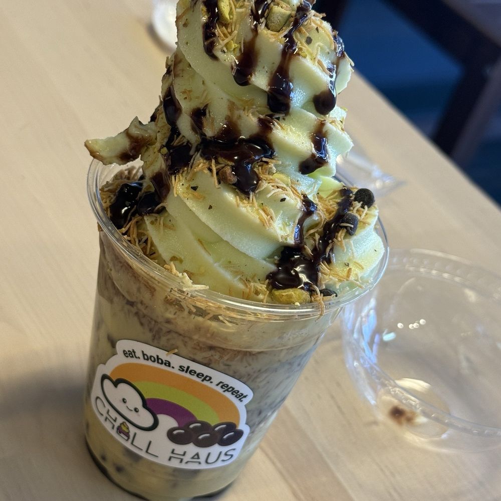 Chill Haus - Pistachio Dubai Soft Serve - Ice Cream & Frozen Yogurt Near Me - Las Vegas, Nevada