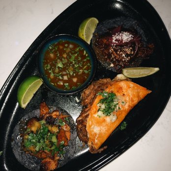 The Mexicano - Left to right - Al pastor, birria, and chicken mole tacos | (ig: @alisa.eats.food) | - Mexican Near Me - Phoenix, Arizona The Mexicano - Left to right - Al pastor, birria, and chicken mole tacos | (ig: @alisa.eats.food) | - Mexican Near Me - Phoenix, Arizona
