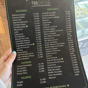 Panqueque - Menu, part 2. - Pizza Near Me - Viña del Mar, VS
