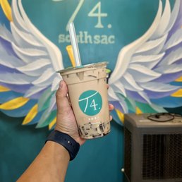 Earl Grey Milk Tea w/ coffee jelly Earl Grey Milk Tea w/ coffee jelly